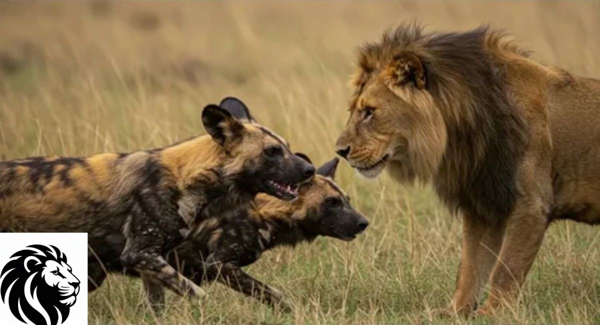 African Wild Dog vs Lion